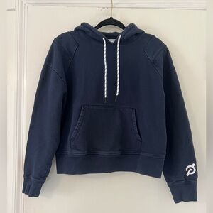 Peloton Navy Hoodie with White Drawstrings size M (B107)